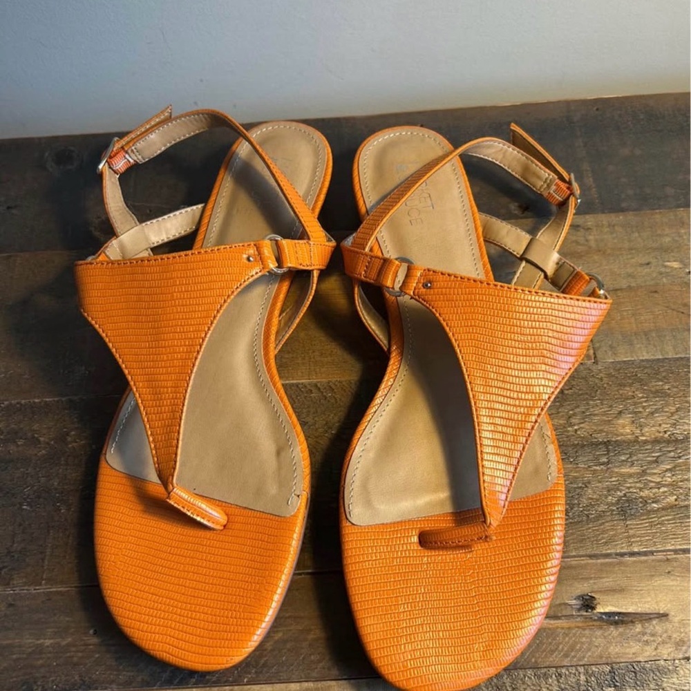 Women’s Orange Strappy Sandals – Size 8 – Market & Spruce